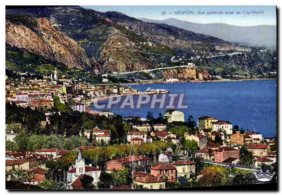 CPM Menton Vue Generale prise du Cap Martin