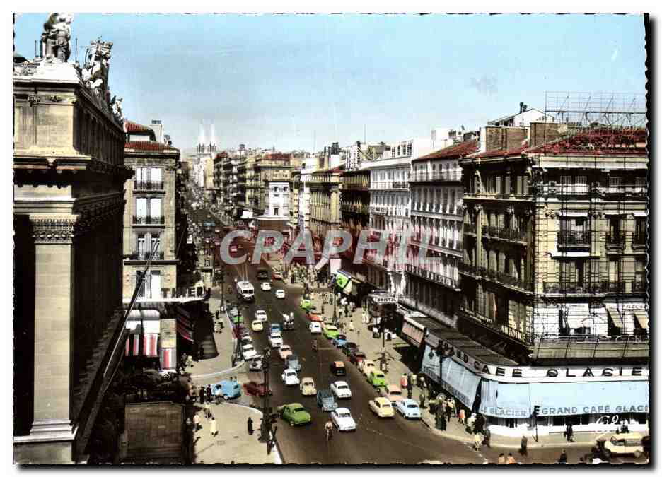 CPM Marseille La Canebiere Grand Cafe Glacier