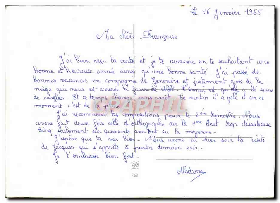 CPM Bonne et Heureuse annee — Back