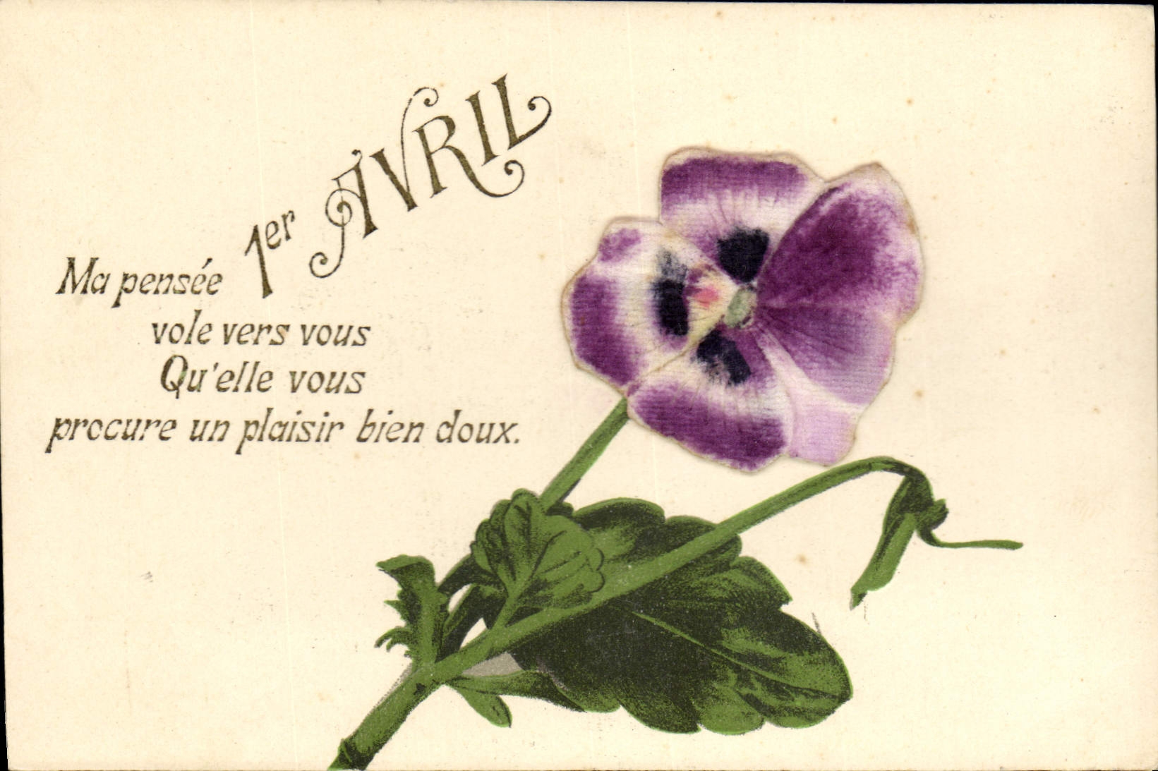 CPM Ma pensee vole vers vous Qu elle vous precure un plaisir bien doux Fleurs