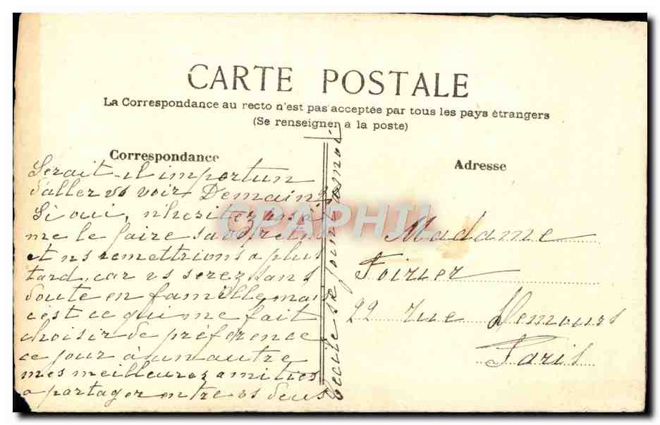 CPM Bonne Fete Fleurs (timbres colles) Timbres Espagne et Etats Unis — Verso
