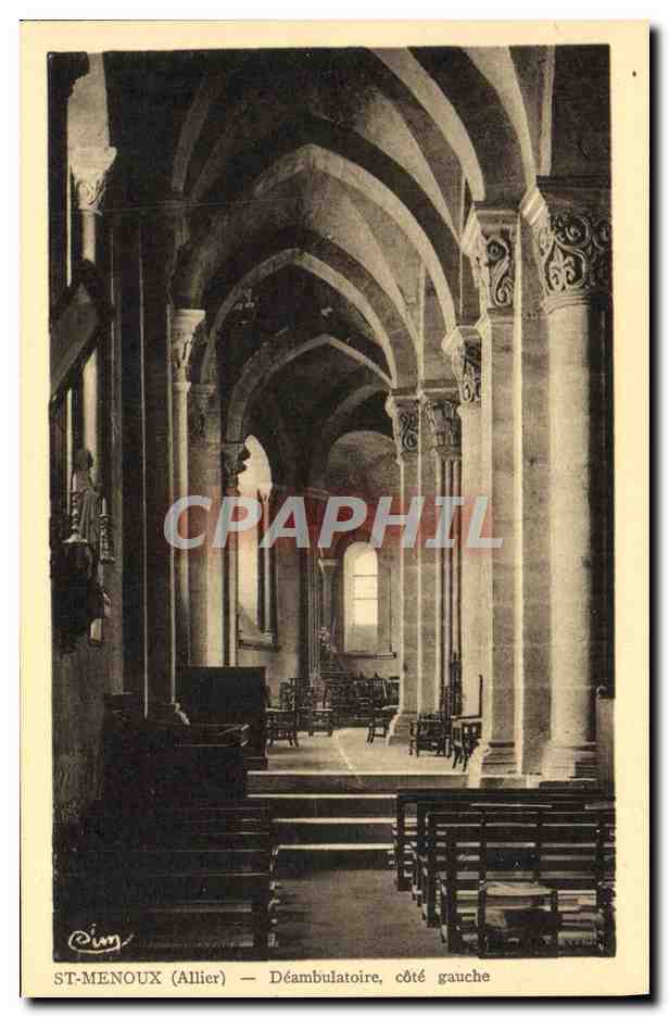 ST-MENOUX (Allier) — D'éambulatoire, côté gauche — éditeur C. Pin