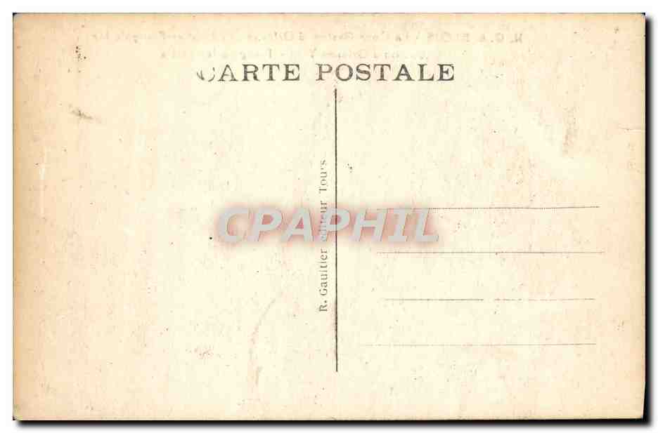 CPA Blois La Cour Gaston d'Orleans et l'Escalier Francois 1er — Verso