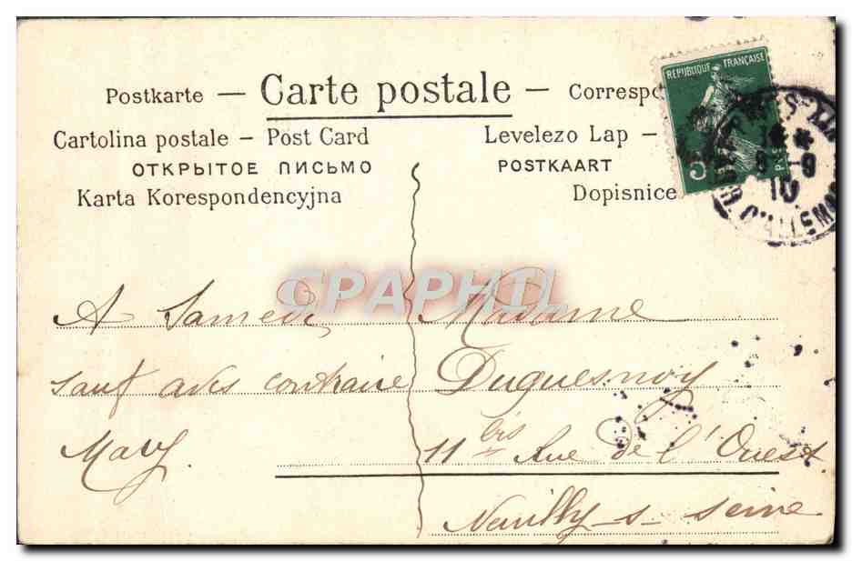 CPA SS PIE X Portrait officiel execute au Vatican 1903  — Back