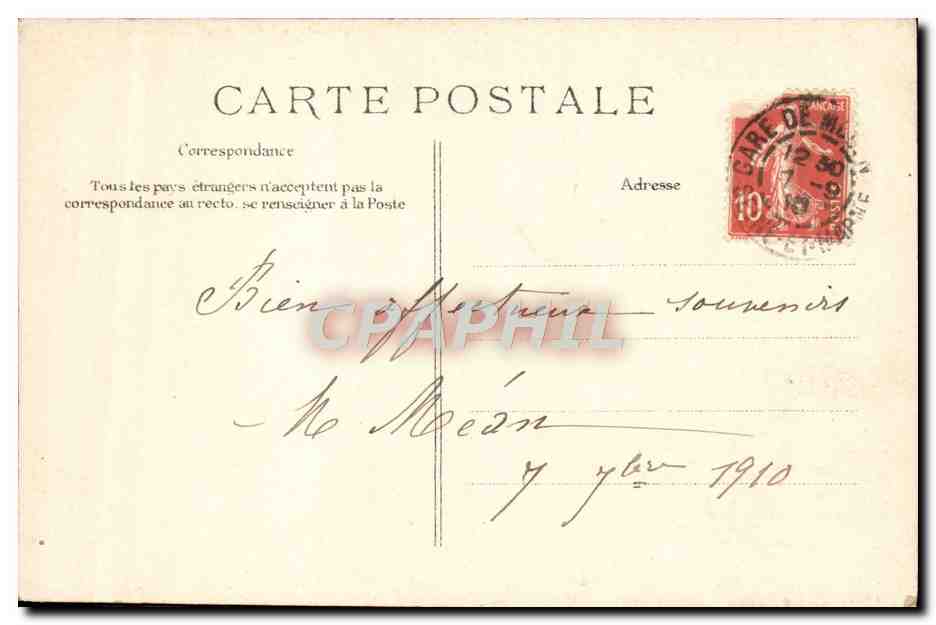 Forêt de Fontainebleau — Tafel des Großmeisters — Edition E.D. n°518 — Rückseite