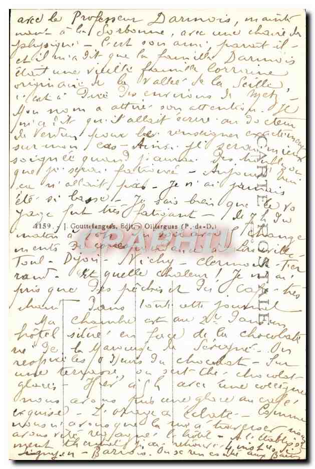 Royat — Route de la Vallée — L'Église fortifiée (XIe siècle) — Verso