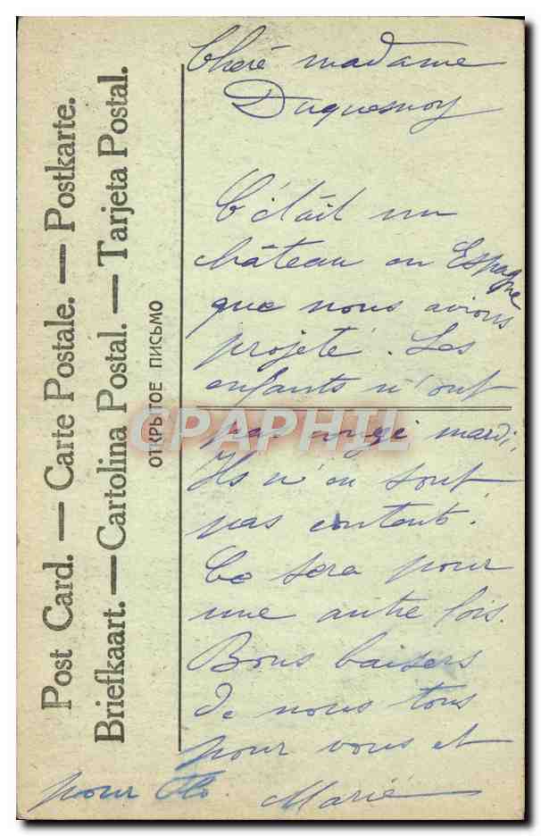 CPA Attendant les Soldats Francais Alsace Enfants Folklore  — Verso