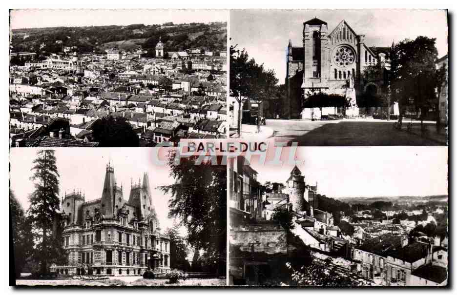 Bar-le-Duc — Vue générale — Église Saint-Jean, Château Marbeaumont, Tour de l'Horloge — Éditeur : Réal Photo