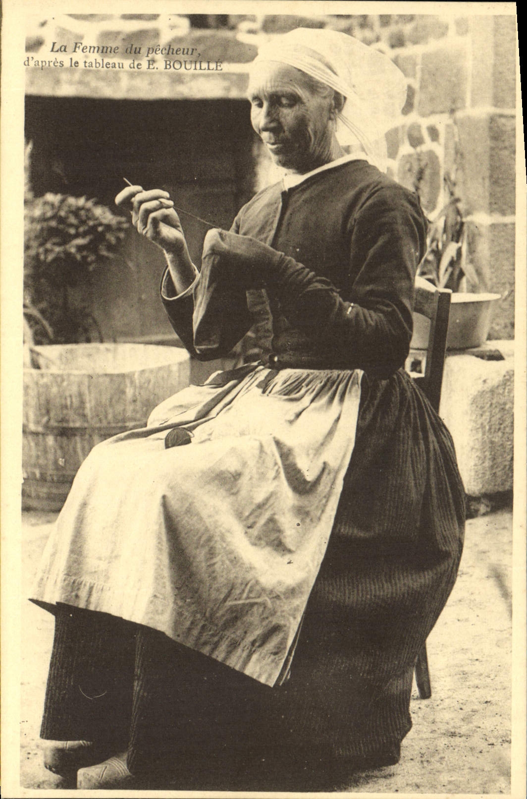 CPA La Femme du Pecheur d'apres le tableau de Bouille