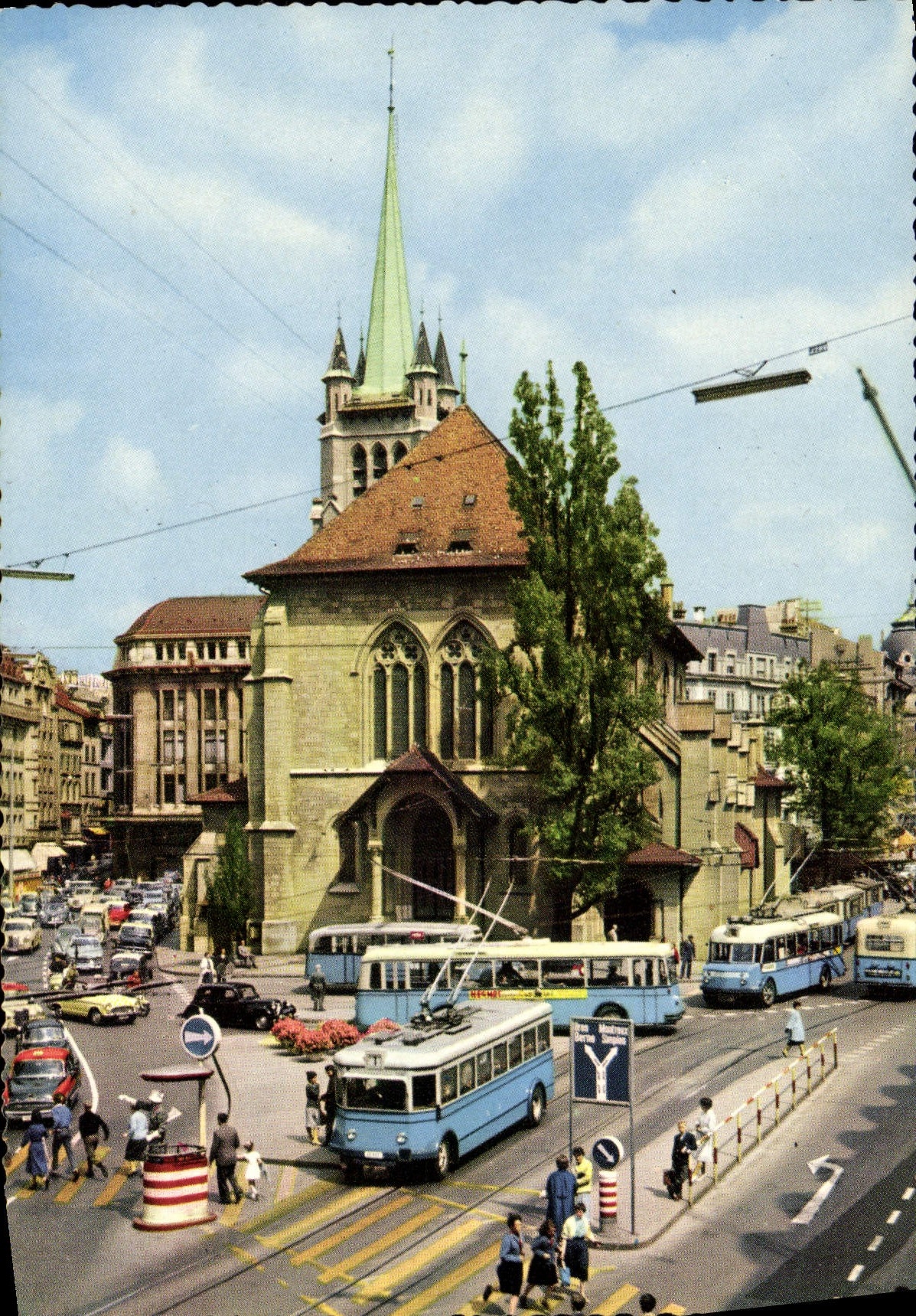 CPM Lausanne Place et L'Eglise St Francois 