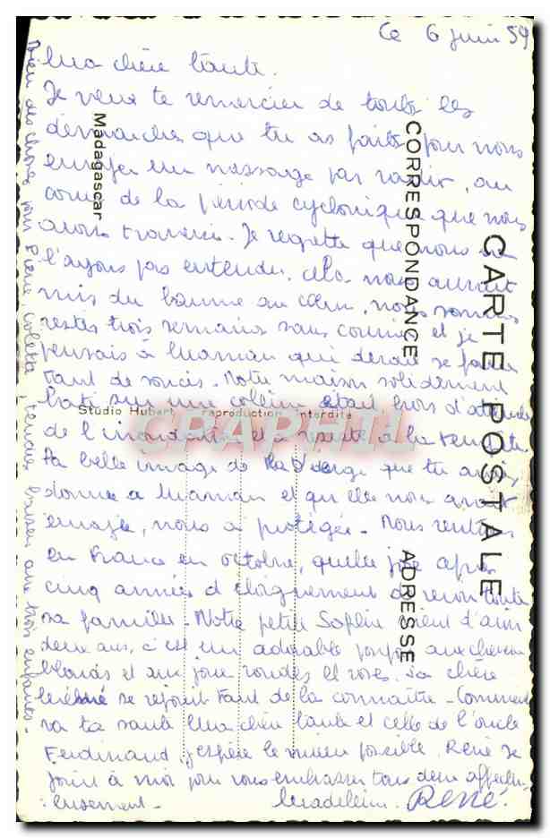 CPM Madagascar Esquisse Ethnologique Femmes  — Rückseite
