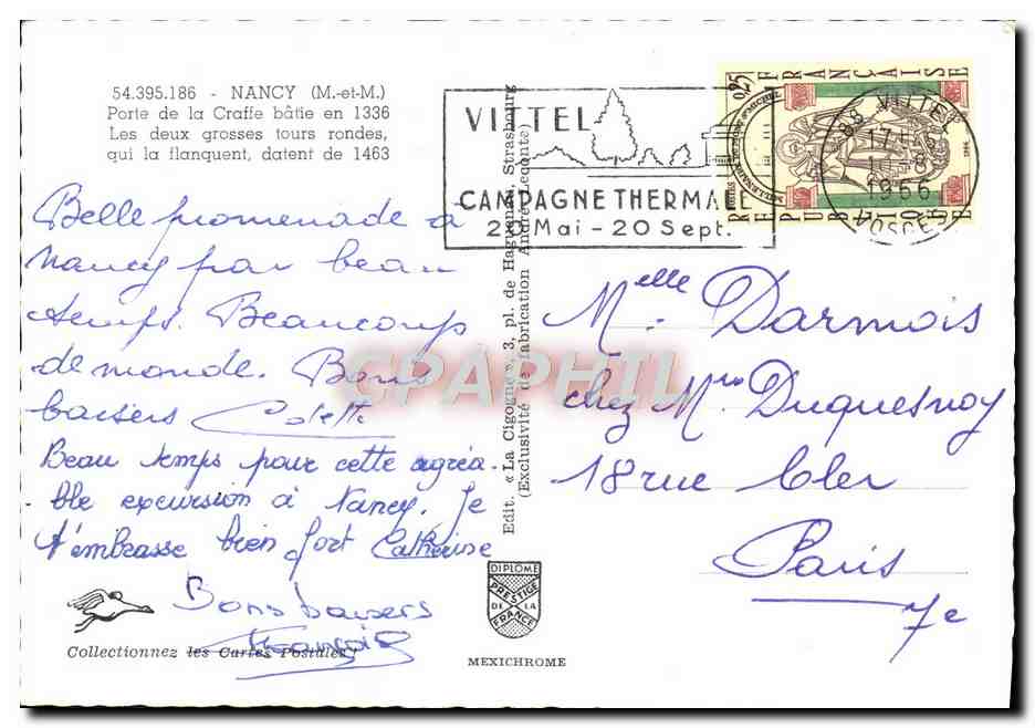 CPM Nancy Porte de la Craffe — Verso