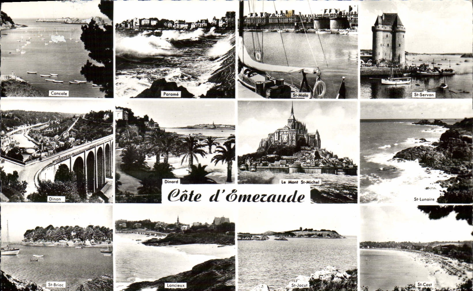 Côte d'Émeraude — Mont-Saint-Michel, Cancale, St-Malo, St-Servan — Éditeur C.A.P. Paris
