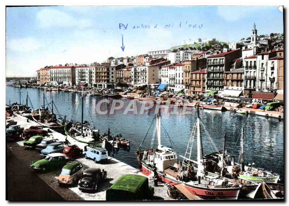 CPM Sete Le Canal Et Les Quais Bateaux 