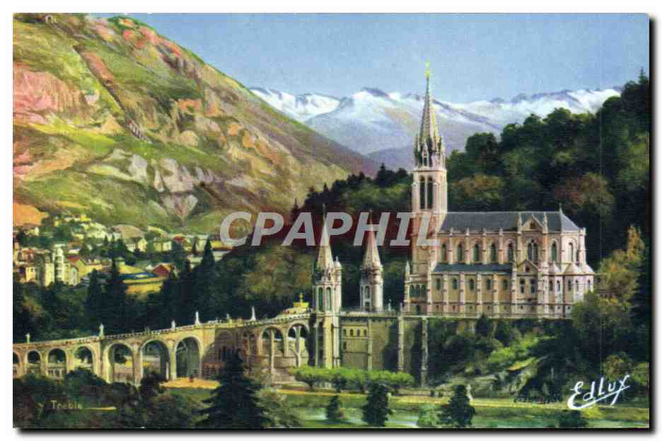 CPM Lourdes La Basilique Et Le pic Du Jer