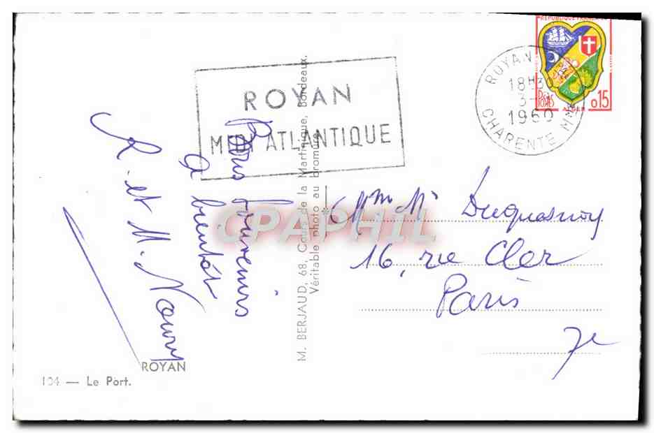 CPM Royan Le Port Bateaux  — Rückseite