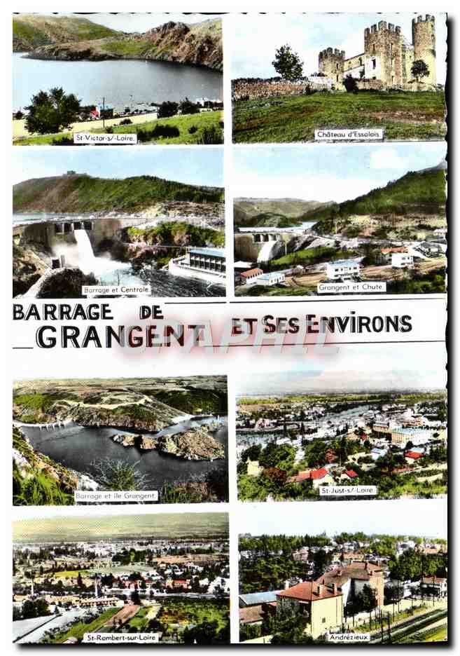 CPM Barrage De Grangent Environs de St Etienne Essalois St Victor St Just Andrezieux St Rambert 