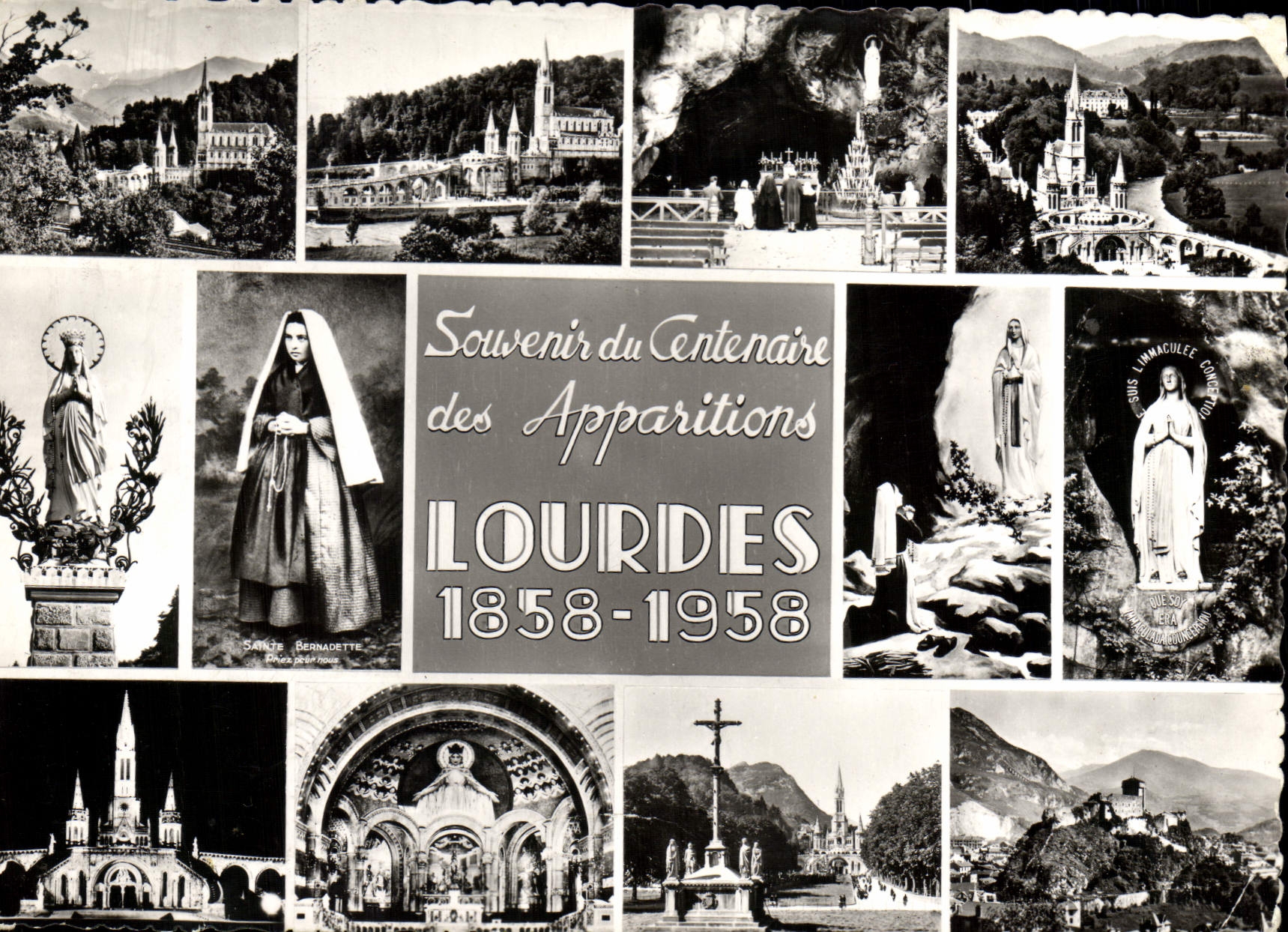 CPM Souvenir Du Centenaire Des Apparitions Lourdes
