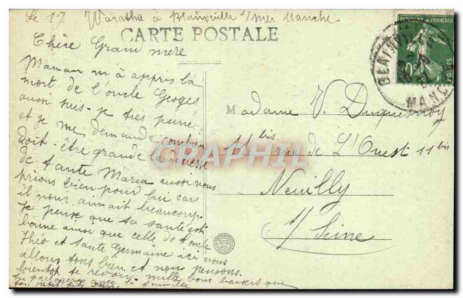 CPA La Basse Normandie Pittoresque Le Phare De Senequet Un Jour De Tempete — Rückseite