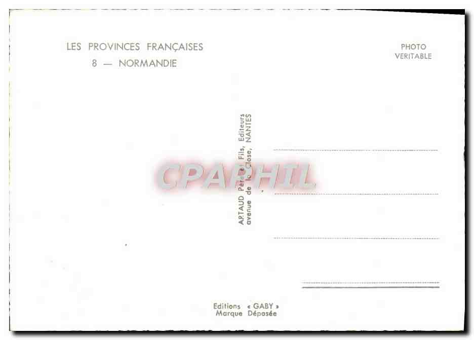 CPA Les Provinces Francaises Normandie — Rückseite
