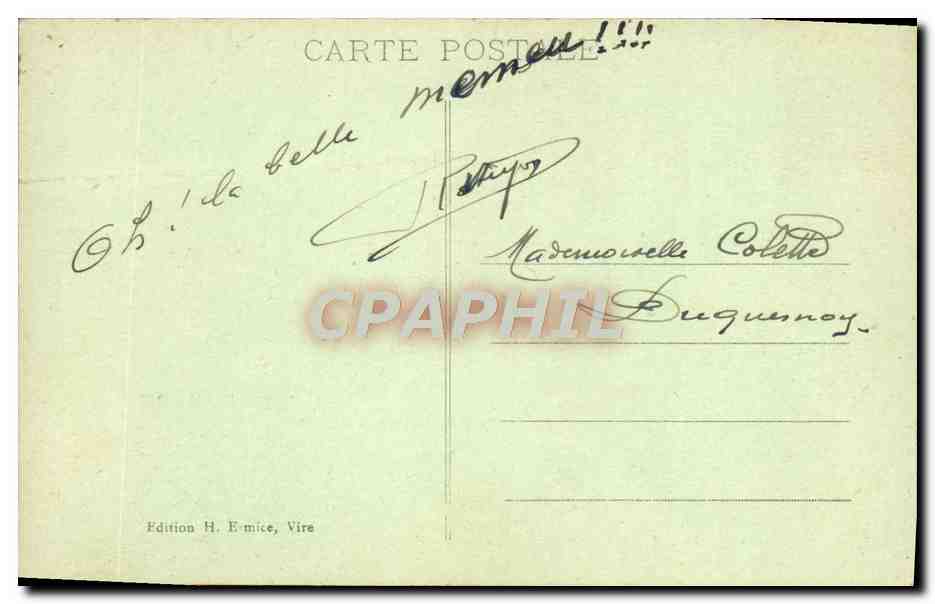 Notre Normandie — Scènes — La Laitière — Édition H. Ermice, Vire, n°33 — Verso