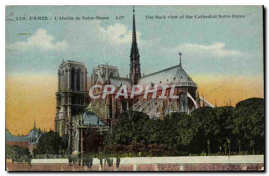 CPA Paris L'Abside De Notre Dame