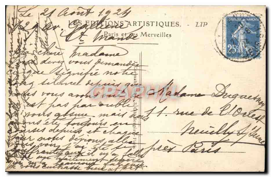 CPA Paris L'Abside De Notre Dame — Back