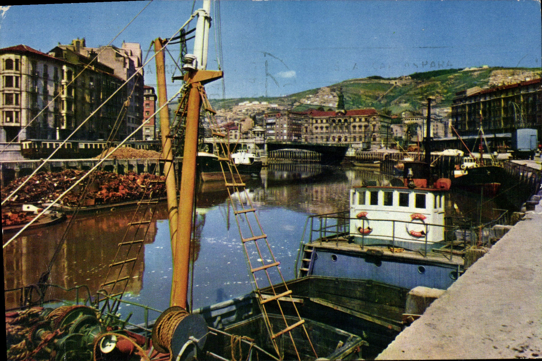 CPM Bilbao La Ria Y El Muelle De La Ripa Bateaux