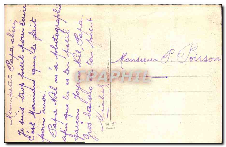 CPA Enfants Germaine Bourret Chien Trompette — Rückseite