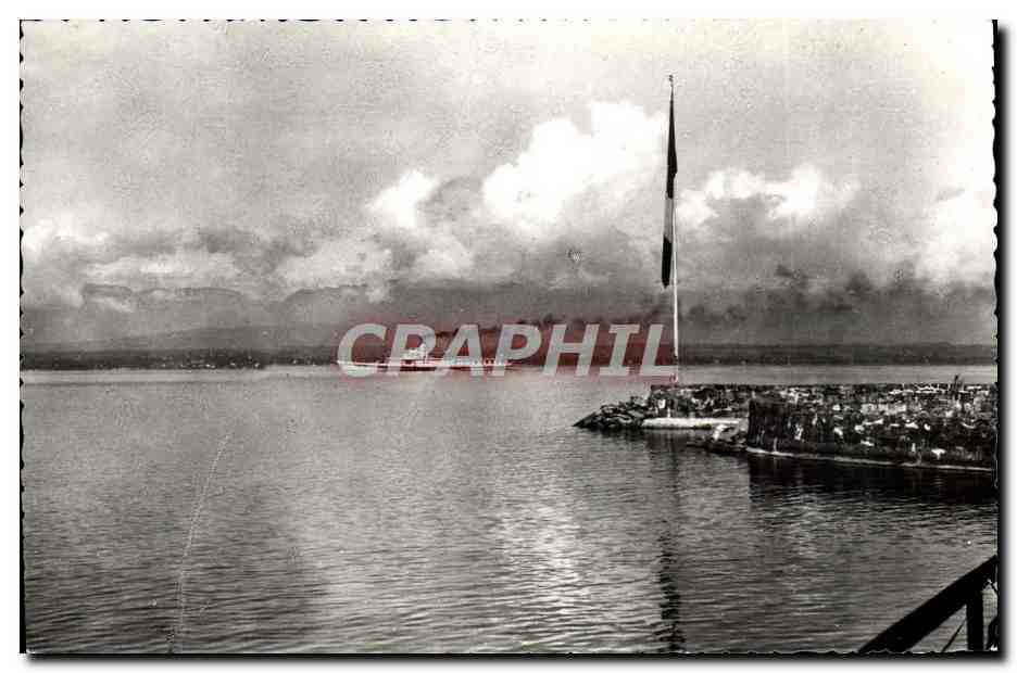 CPM Hermancia La Jetee Et Le Jura Bateau