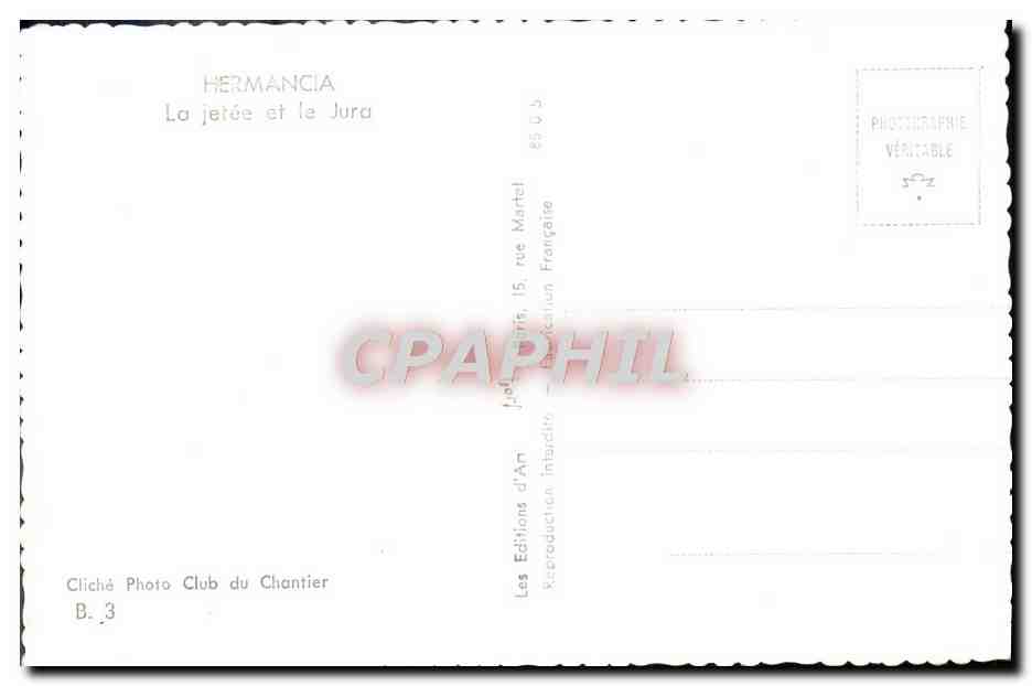 CPM Hermancia La Jetee Et Le Jura Bateau — Rückseite