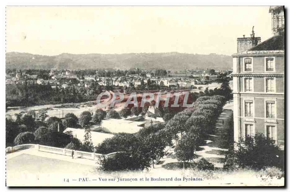 CPA Pau Vue Sur Jurancon Et Le Boulevard Des Pyrenees