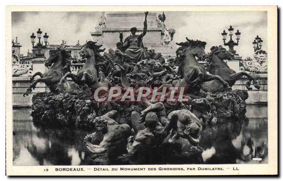 CPA Bordeaux Detail Du Monument Des Girondins Par Dumilatre