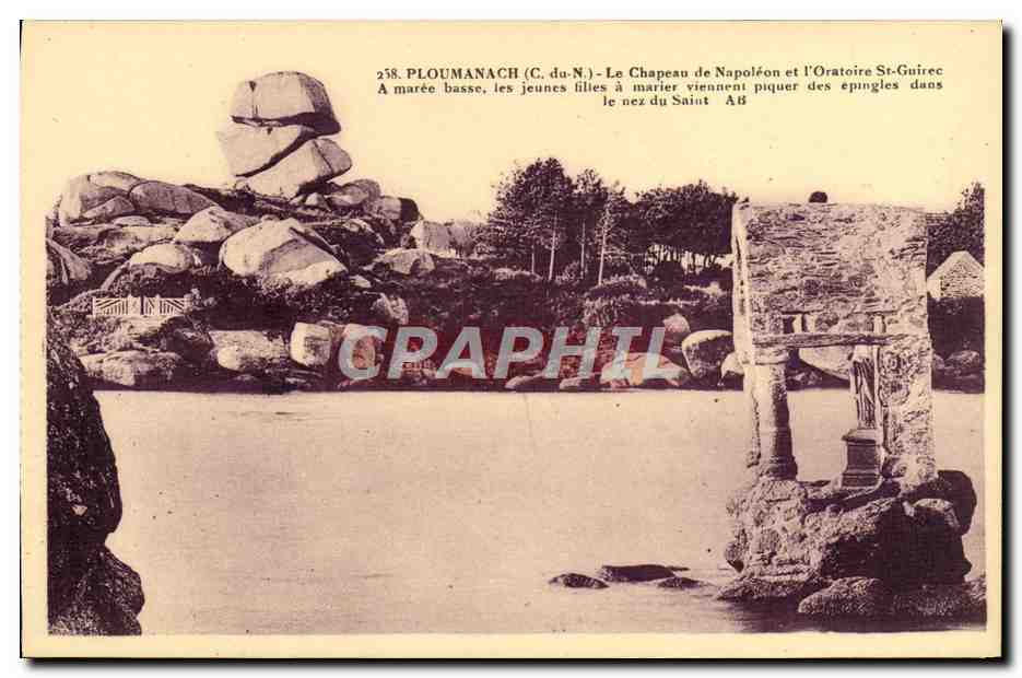 PLOUMANACH (C. du-N.) — Le Chapeau de Napoléon et l'Oratoire Saint-Guirec — éditeur CPAPHIL, n° 258
