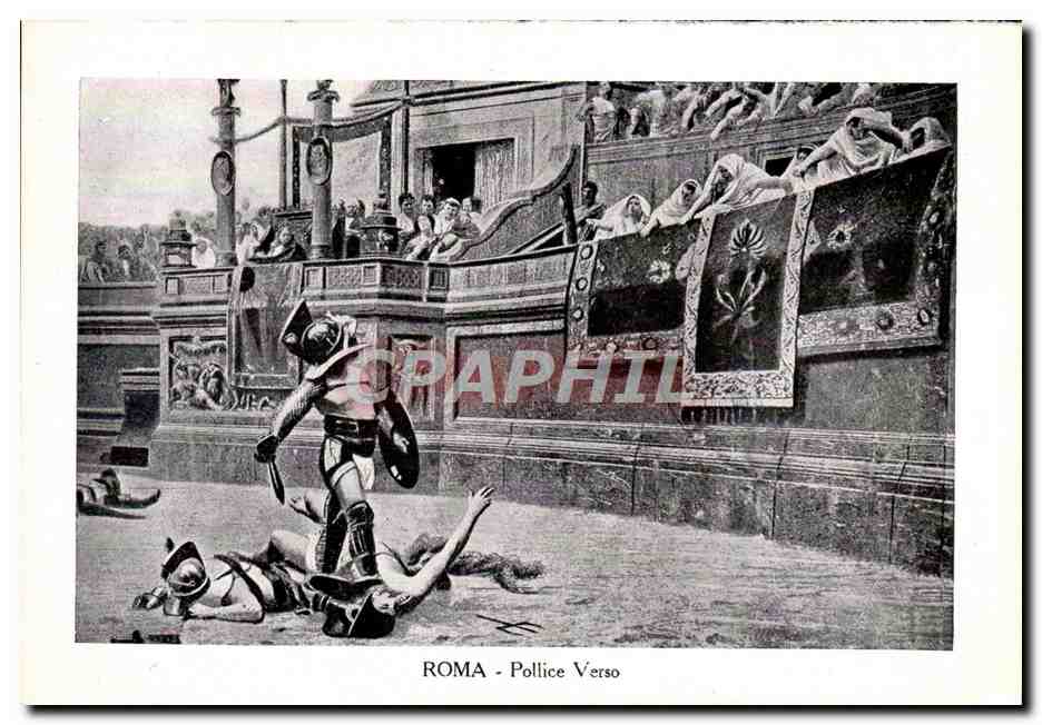 CPA Roma Pollice Verso Gladiateur 