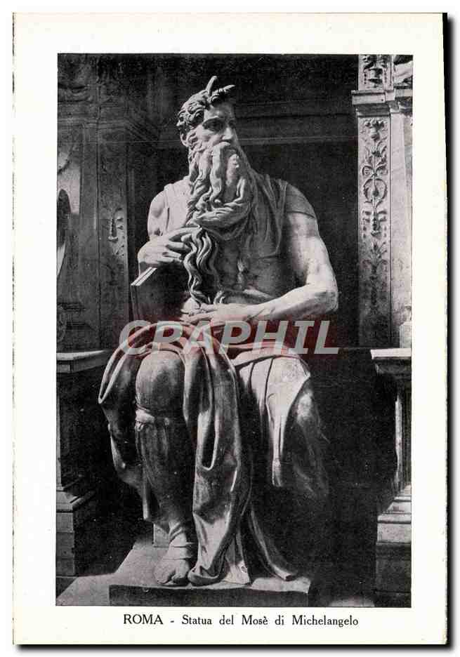 CPA Roma Statua Del Mose Di Michelangelo