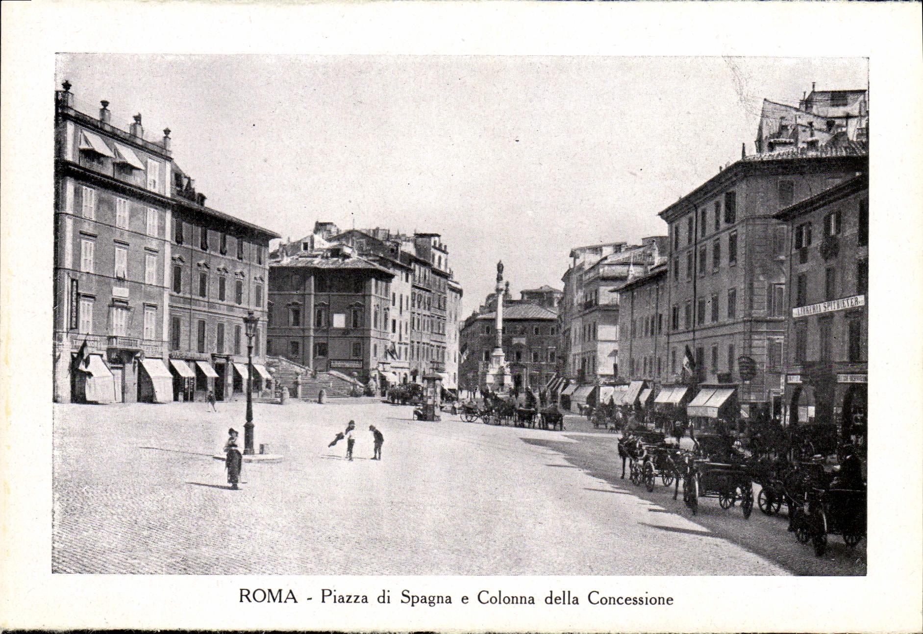 CPA Roma Piazza Di Spagna E Colonna Della Concessione