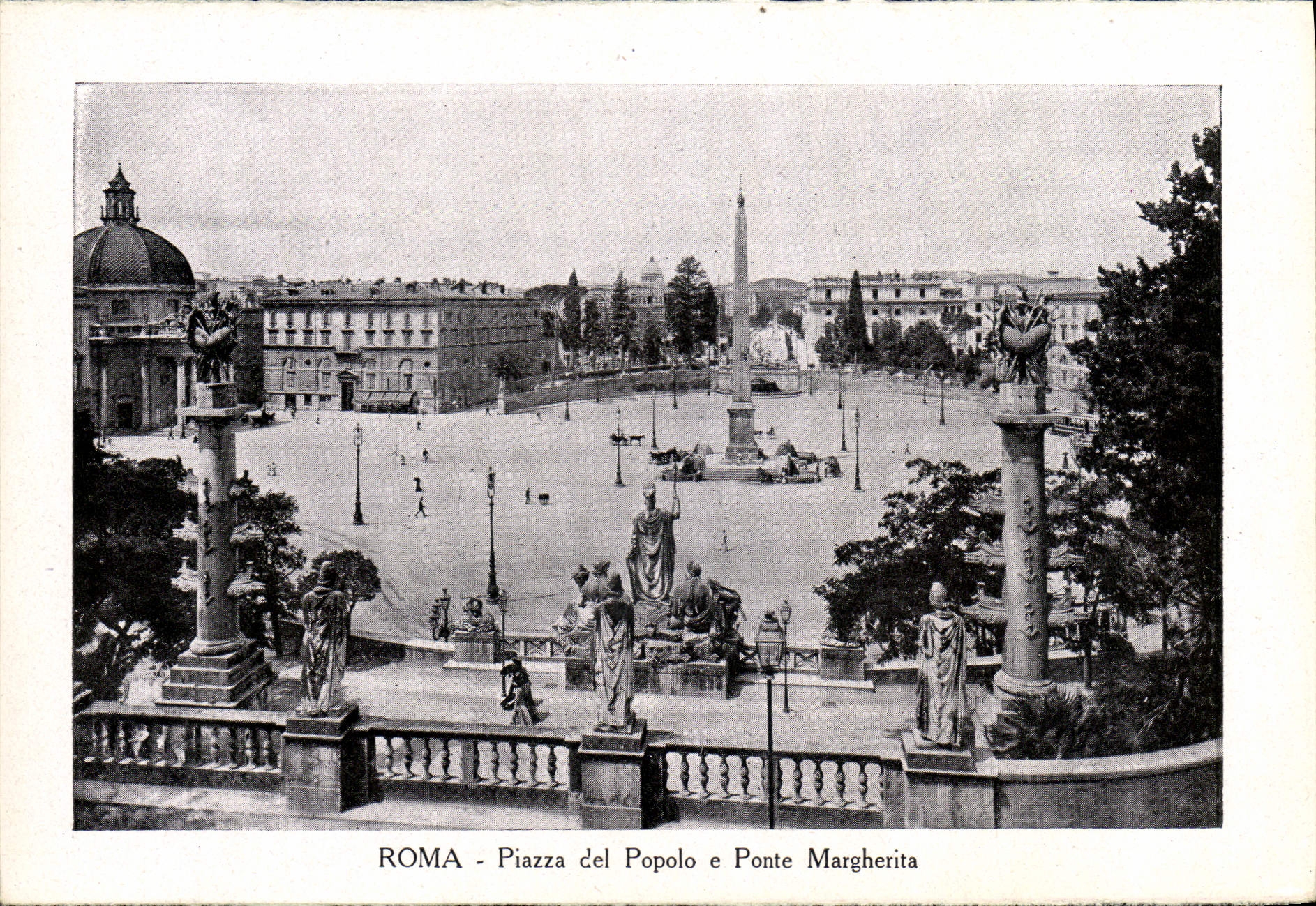 CPA Roma Piazza Del Popolo E Ponte Margherita