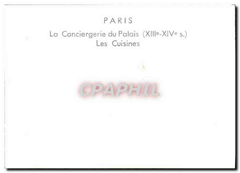 CPM Paris La Conciergerie Du Palais Les Cuisines — Rückseite