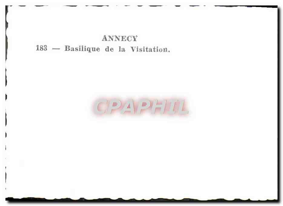 Annecy — Basilique de la Visitation — CPAPHIL 183 — Rückseite