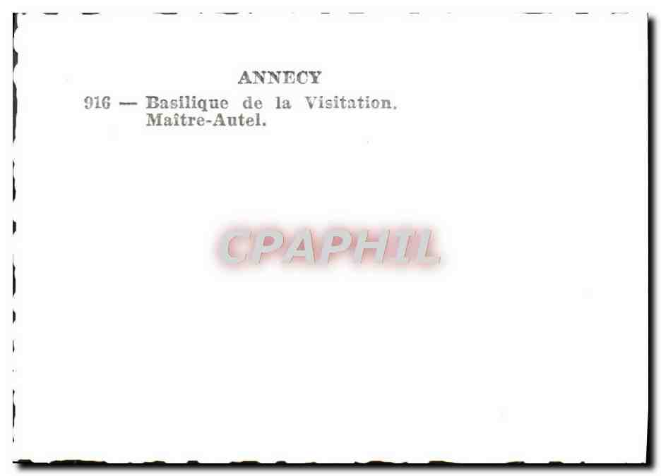 Basilique de la Visitation — Maître-autel — Annecy — Verso