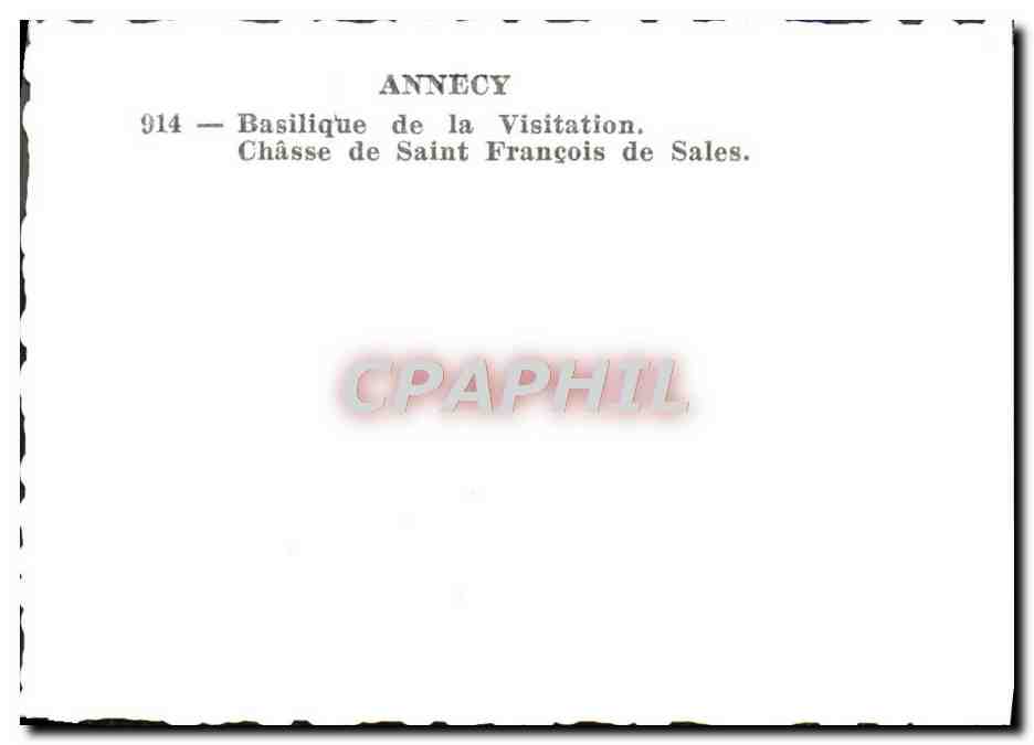 Annecey — Basilique de la Visitation — Châsse de Saint François de Sales — Reverso