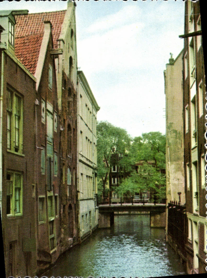 Amsterdam — Beulingsloot avec les maisons dans l'eau — CPAPHIL
