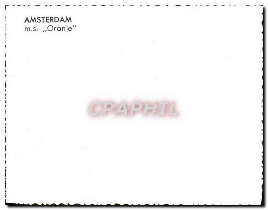 CPM Amsterdam Oranje Bateau Paquebot — Rückseite