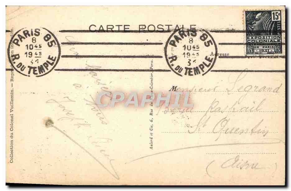 CPA Madagascar Foret De Ravenale — Rückseite