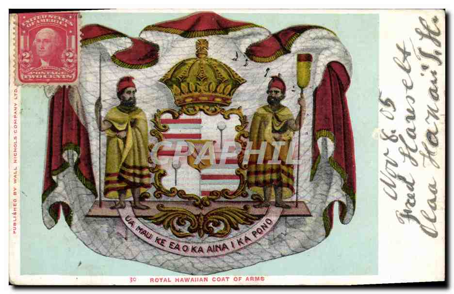CPA Royal Hawaiian Coat Of Arms Hawai Hawaii