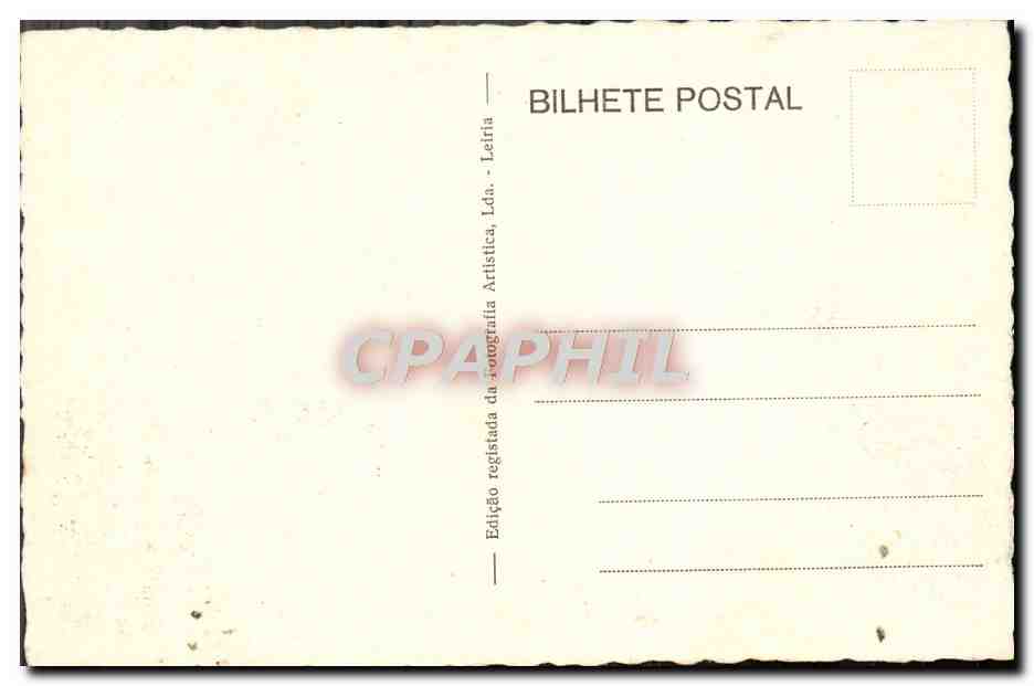 CPA Batalha Portugal Vista Geral — Rückseite