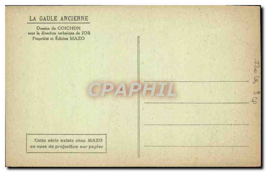 CPA La Gaule ancienne La fondation de Marseille — Rückseite