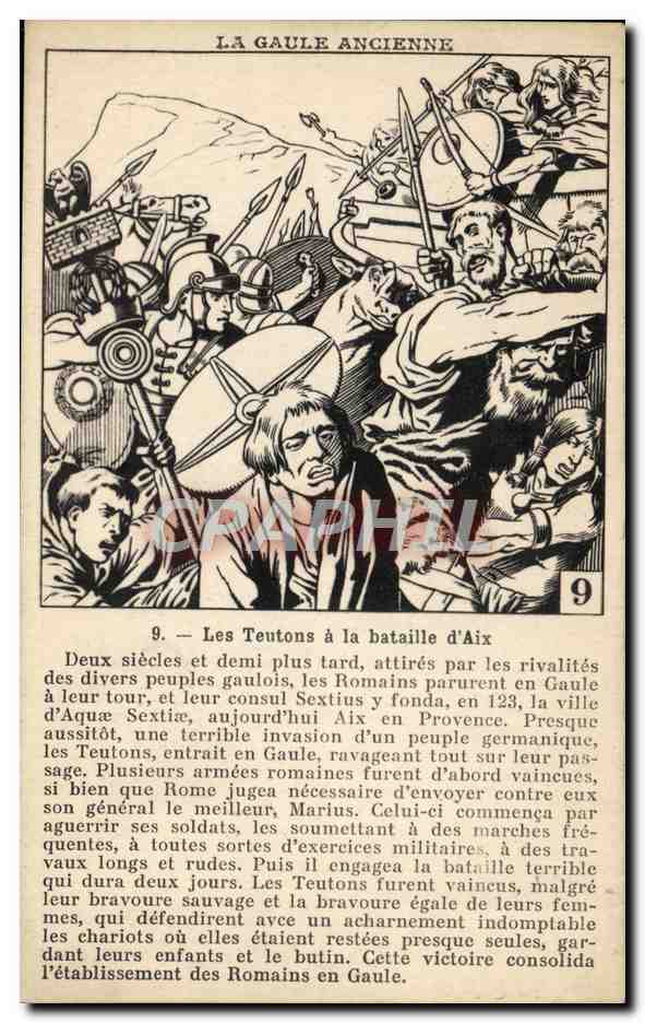 CPA La Gaule ancienne Les Teutons a la bataille d'Aix