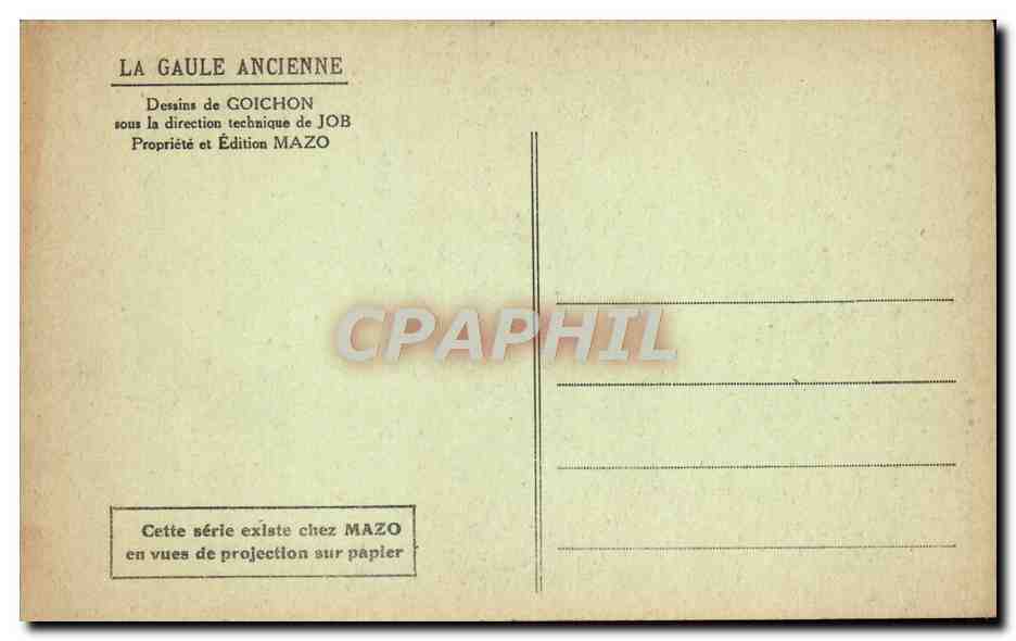 CPA La Gaule ancienne Les Teutons a la bataille d'Aix — Rückseite